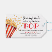 Uw verwijzingen maken mijn bedrijf Pop | Onroerend Cadeaulabel (Voorkant (Horizontaal))