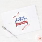 Uw verwijzingen zijn een Homerun Baseball-Pop van Ronde Sticker (Envelop)