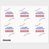 Uw verwijzingen zijn een Homerun Baseball-Pop van Ronde Sticker (Vel)