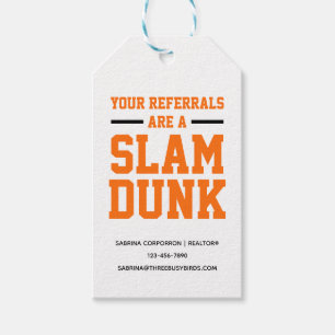 Uw verwijzingen zijn een Slam Dunk March Realtor P Cadeaulabel