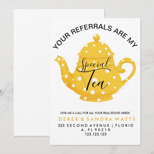 Uw verwijzingen zijn mijn "speciale - kleine zaken bedankkaart (Voorkant / Achterkant)