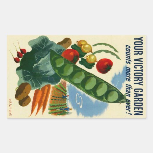 Uw Victory Garden Rechthoek Stickers (Voorkant)