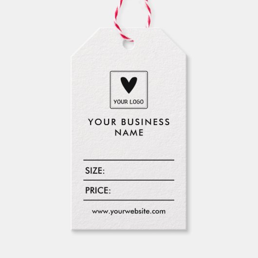 Uw vierkant Logo Sociale mediaprijs Gift Labels Cadeaulabel (Voorkant)