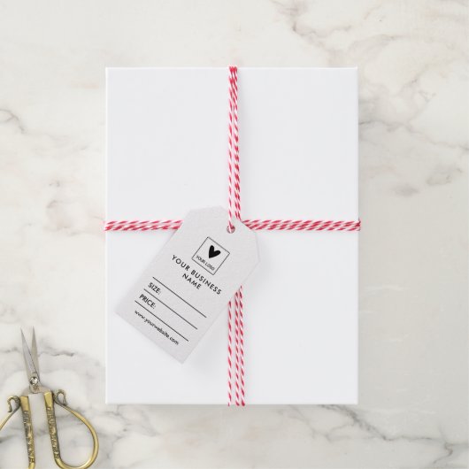 Uw vierkant Logo Sociale mediaprijs Gift Labels Cadeaulabel (Met Touw)
