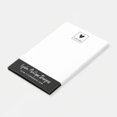 Uw vierkante logo naam Brush Script kleine onderne Post-it® Notes (Schuin)