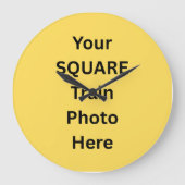 Uw vierkante trein foto grote klok (Voorkant)