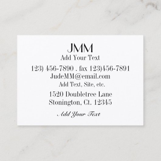 Uw Visitekaartje (Achterkant)