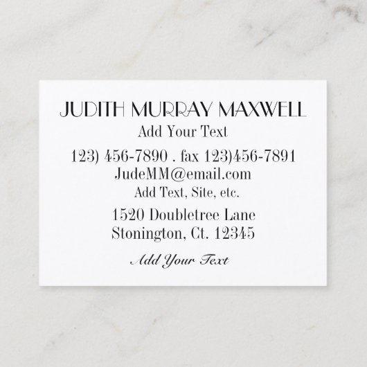 Uw Visitekaartje (Achterkant)