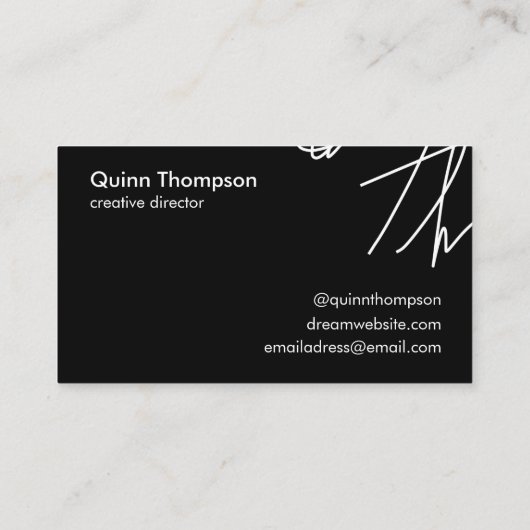 Uw Visitekaartje Aangepaste rendementshandtekening (Achterkant)