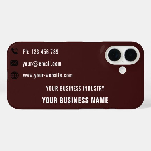 Uw Visitekaartje Ontwerp iPhone Case Sjabloon (Achterkant (horizontaal))