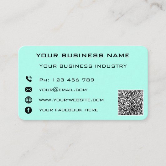 Uw Visitekaartje van de Kleur van het Adres van de Contactkaartje (Voorkant)