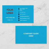 Uw Visitekaartje van de Kleuren van het Adres Info (Voorkant / Achterkant)