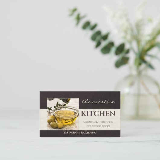 Uw Visitekaartje van het Catering van het restaura (Staand voorkant)