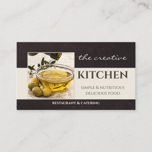 Uw Visitekaartje van het Catering van het restaura (Voorkant)
