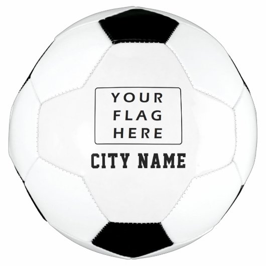 Uw vlag Jouw tekst Team Keepsake Voetbal (Voorkant)