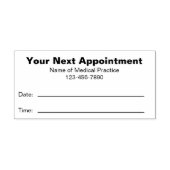 Uw volgende afspraak Doctors Office Tekst Sjabloon Zelfinktende Stempel (Design)