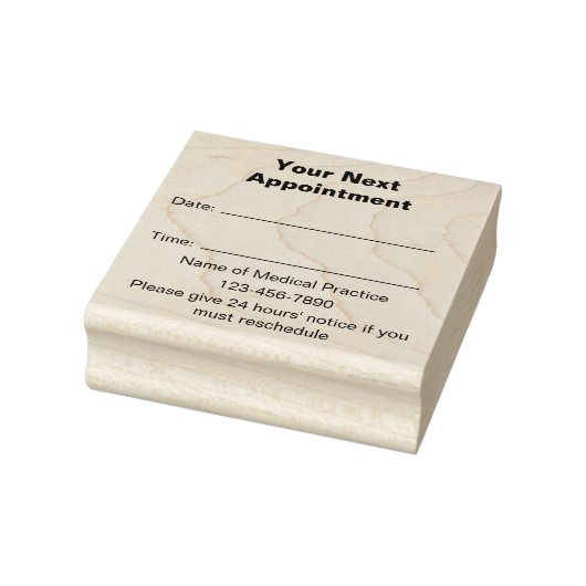 Uw volgende afspraak Dokters oefenen Sjabloon Rubberstempel (Stempel)