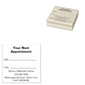 Uw volgende afspraak Dokters oefenen Sjabloon Rubberstempel (Gestempeld)
