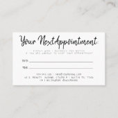 Uw volgende afspraak herinnering Haarstylist Afsprakenkaartje (Voorkant)