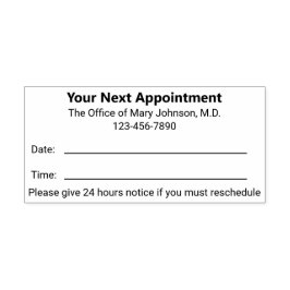 Uw volgende afspraak Herinnering Kantoor van de ar Zelfinktende Stempel