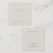 Uw volgende afspraak minimaal neutraal gestructure vierkante visitekaartje (Voorkant / Achterkant)