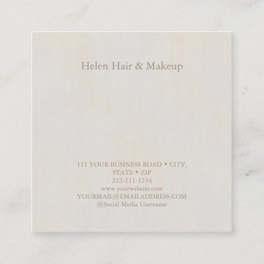 Uw volgende afspraak minimaal neutraal gestructure vierkante visitekaartje (Achterkant)