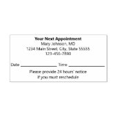 Uw volgende afspraak Patiënt Herinnering Arts Zelfinktende Stempel (Design)