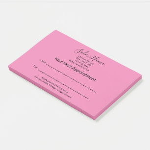 Uw volgende afspraak Schoonheidssalon Roze en Zwar Post-it® Notes