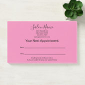 Uw volgende afspraak Schoonheidssalon Roze en Zwar Post-it® Notes (Kantoor)