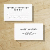 Uw volgende afspraakherinnering | Minimalistische  Afsprakenkaartje
