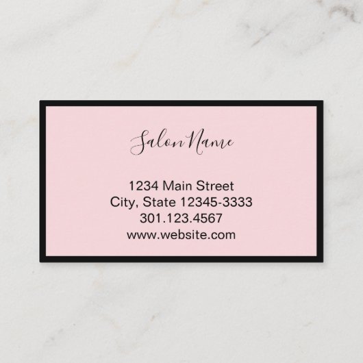 Uw volgende benoeming: Beauty Salon Bleek Pink Bla Afsprakenkaartje (Achterkant)