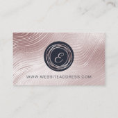 Uw volgende benoeming: elegant Abstract Roos Gold Afsprakenkaartje (Achterkant)