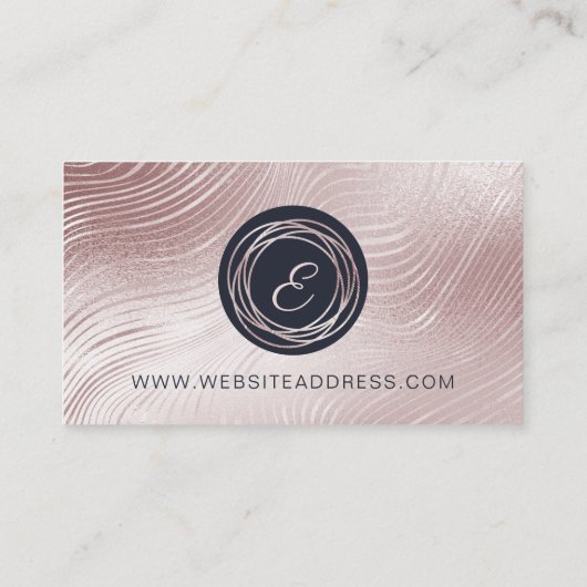 Uw volgende benoeming: elegant Abstract Roos Gold Afsprakenkaartje (Achterkant)