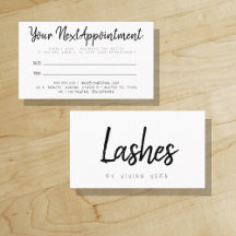 Uw volgende benoeming | Herinnering | Lashes