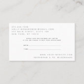 Uw volgende benoeming | Nieuw Klassiek | Minimalis Visitekaartje (Achterkant)