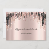 Uw volgende Benoeming Roos Gold Drips zwarte stree Kaart (Voorkant)