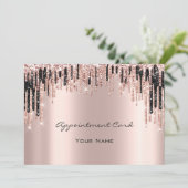 Uw volgende Benoeming Roos Gold Drips zwarte stree Kaart (Staand voorkant)