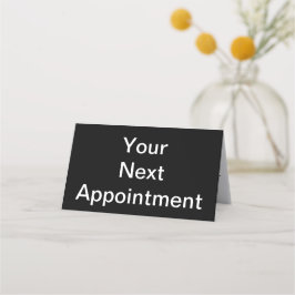 Uw volgende Benoeming zwart-wit arts Afsprakenkaart