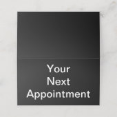 Uw volgende Benoeming zwart-wit arts Afsprakenkaart (Buitenkant ongevouwen)