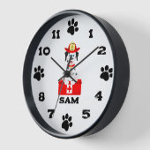 Uw vriend, vuurdop zwarte Wooden Lijst-klok (Hoek)