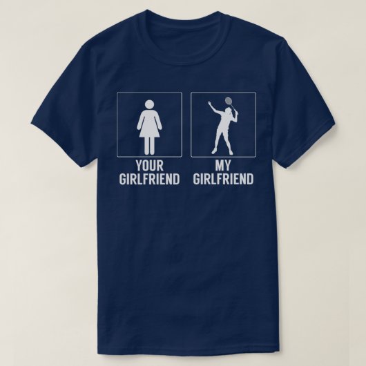 Uw vriendin vs mijn vriendin T T-shirt (Design voorkant)