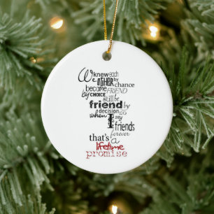**UW VRIENDSCHAP BETEKENT ME** CHRISTMAS ORNAMENT