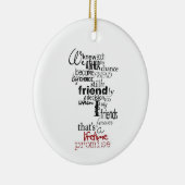 **UW VRIENDSCHAP BETEKENT ME** CHRISTMAS ORNAMENT (Rechts)