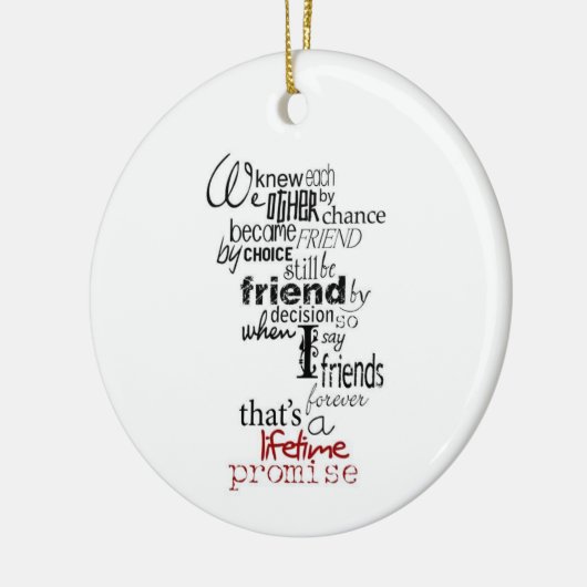 **UW VRIENDSCHAP BETEKENT ME** CHRISTMAS ORNAMENT (Links)