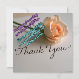 Uw vrijgevigheid wordt gewaardeerd feestdagenkaart