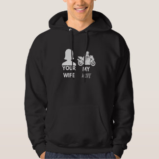 Uw vrouw Mijn vrouw Biker Vrouw Valentijn Hoodie