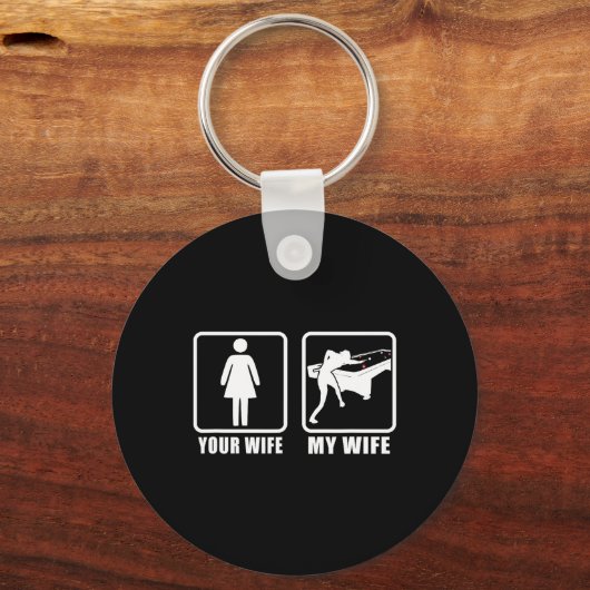 Uw vrouw Mijn vrouw Echtgenoot Echtgenoot 8 LL bil Sleutelhanger (Voorkant)