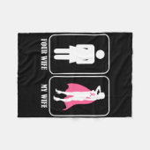 Uw vrouw, mijn vrouw, man Bewustzijn borstkanker Fleece Deken (Voorkant (Horizontaal))