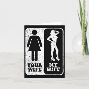Uw vrouw Mijn vrouw Trouwman Bruidegom verloofde M Kaart
