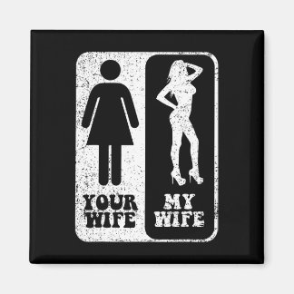 Uw vrouw Mijn vrouw Trouwman Bruidegom verloofde M Magneet